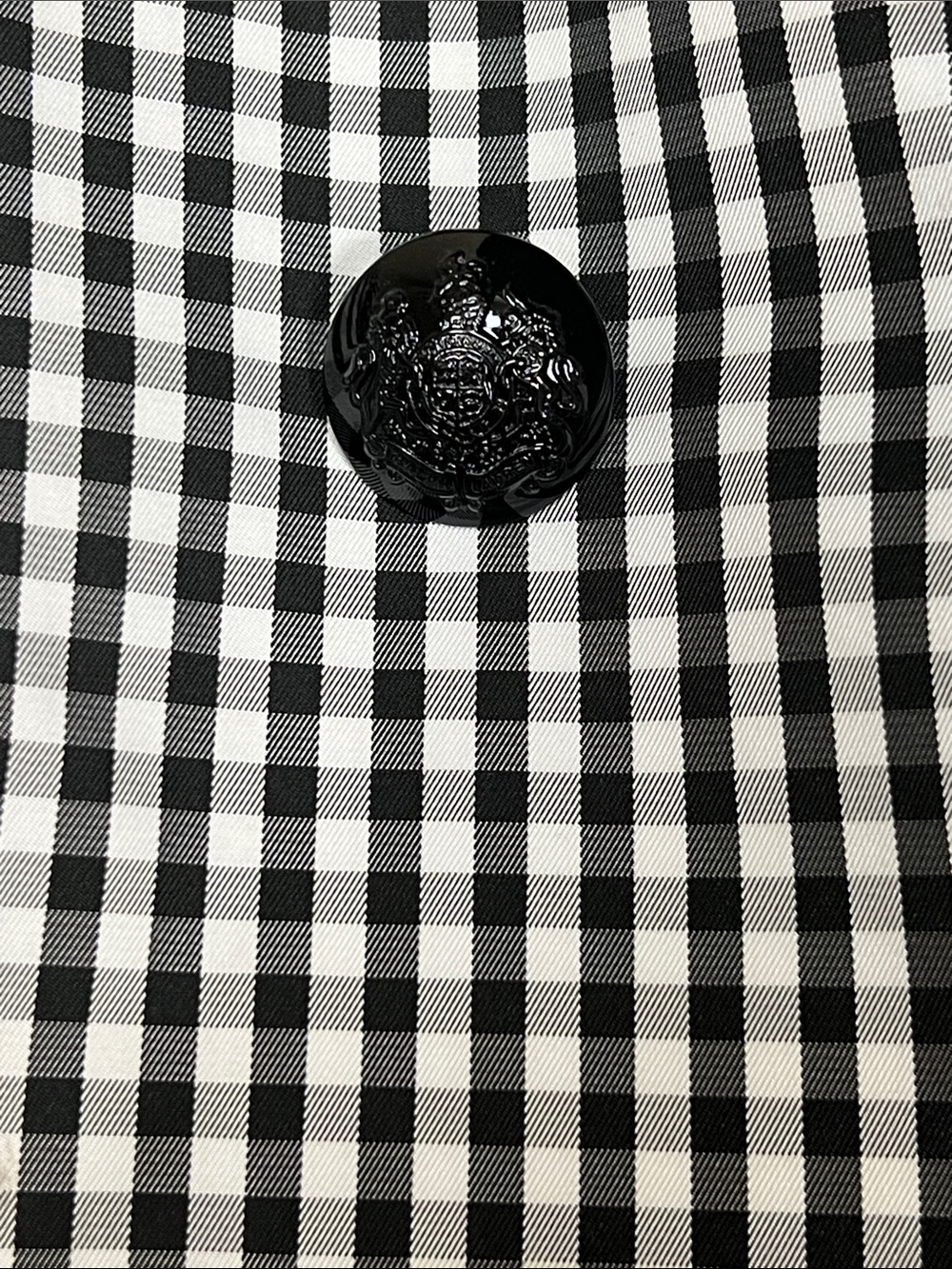 Lauren Ralph Lauren Black & White Gingham Rain Jacket, size 18W - Picture 5 of 10
